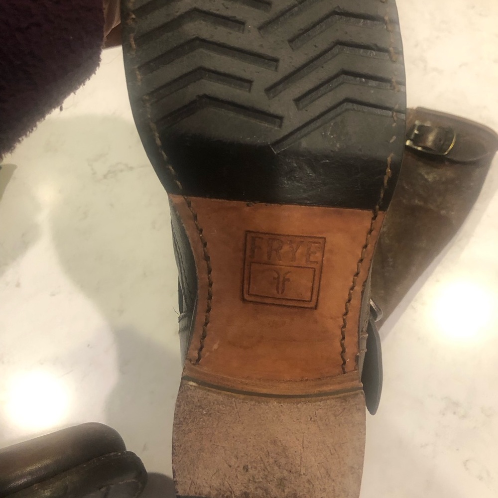 Frye Dark Brown Leather Boots - Picture 5 of 7